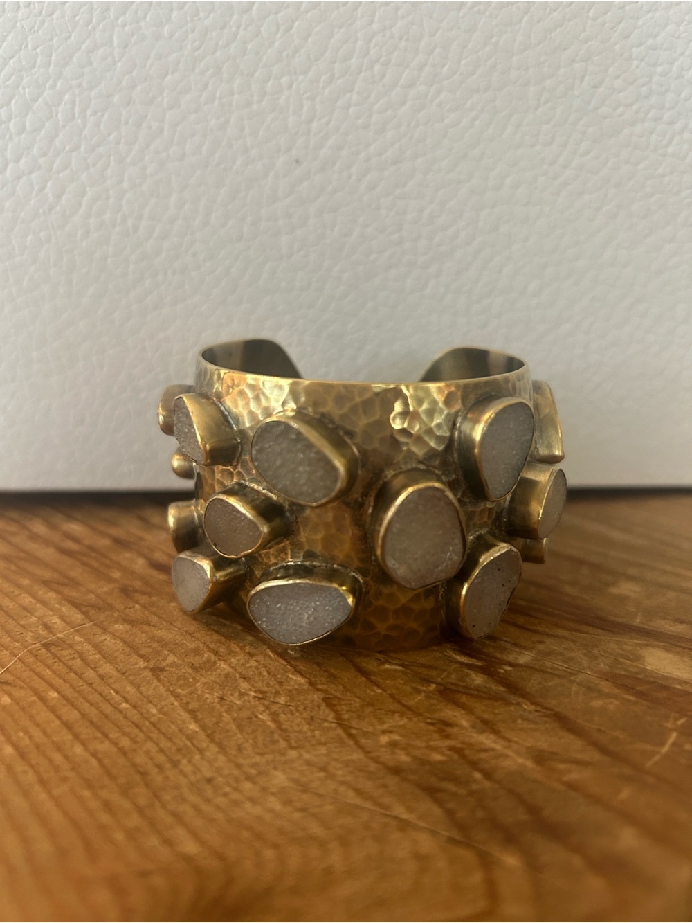 Heather Benjamin Druzy Sea Collection Gold Cuff Bracelet with Druzy Stones